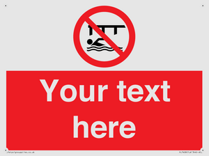 Custom Do not swim in the vicinity of piers